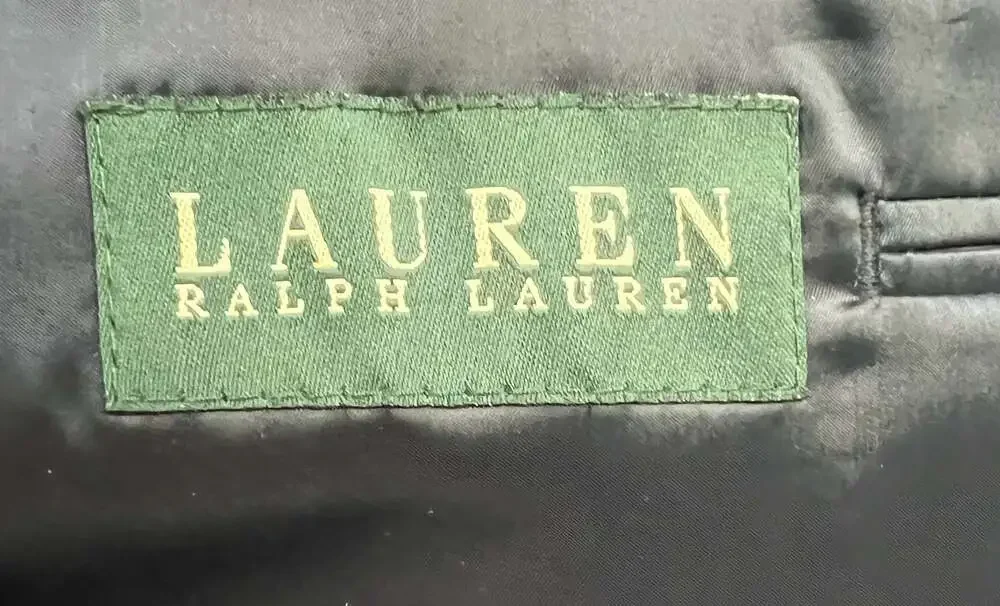 Lauren Ralph Lauren Men's Navy Blue Two-Button Wool Blazer Sport Coat with Gold